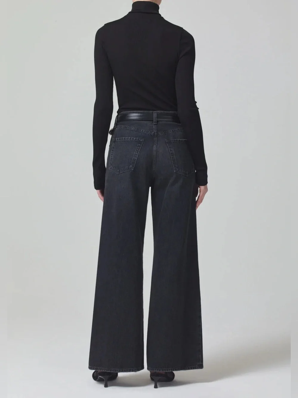Citizens of Humanity Beverly Slouch Boot in Prophecy Wide Leg Rigid Crop Ankle - Picture 2 of 9